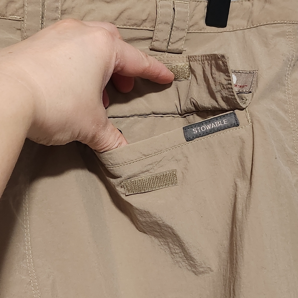THE NORTH FACE Capri Pants Womens 6 Khaki Cargo Hiking Nylon Outdoor Trails - Picture 8 of 11